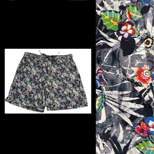 Robert Graham Men’s Sz 38 Floral Performance Board Shorts Swim Trunks Pockets